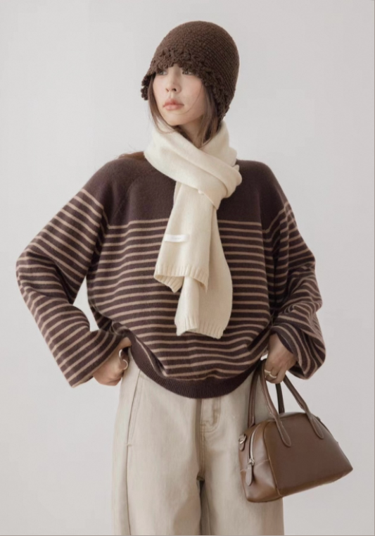 루즈핏 스트라이프 탑