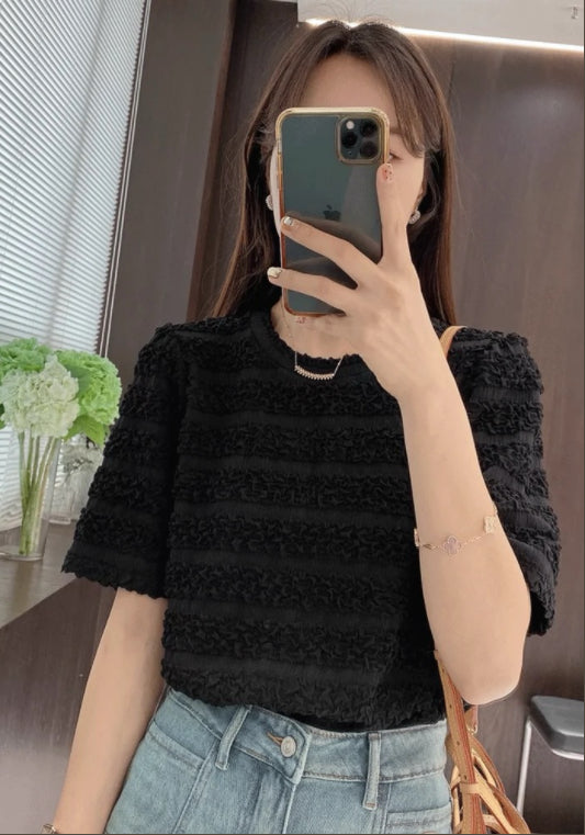 트위드 텍스처 상의