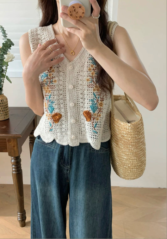 핸드메이드 니트 베스트