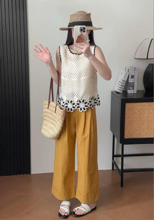 플라워 니트 베스트